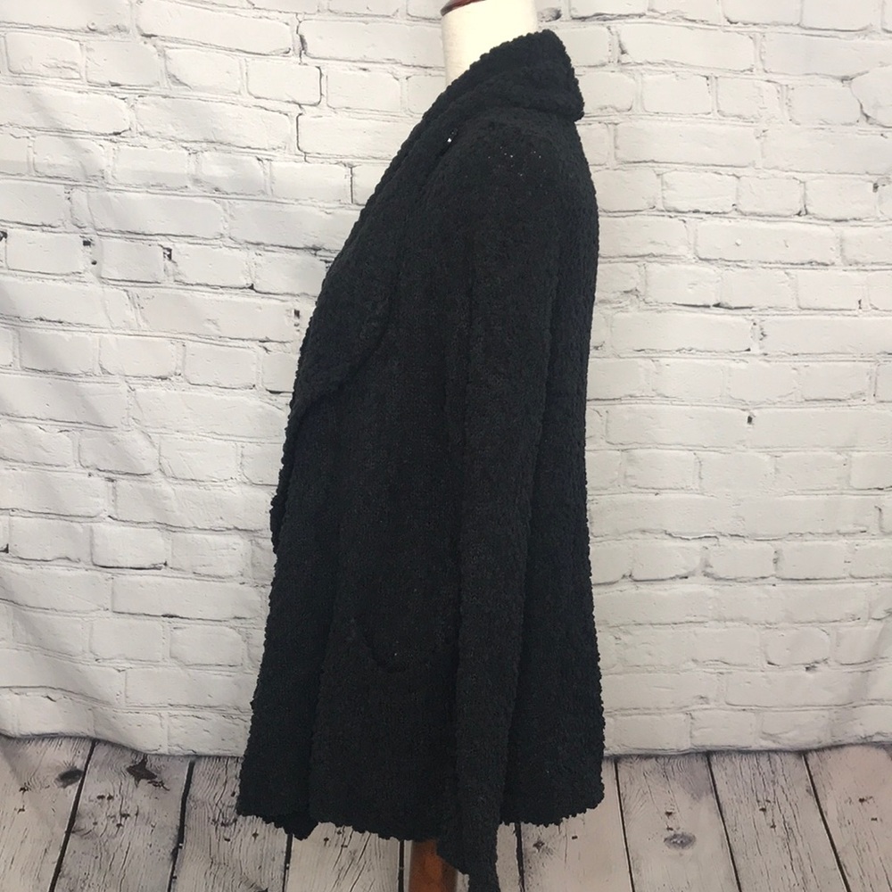 BOBEAU OPEN FRONT CARDIGAN BLACK SIZE MP - Picture 2 of 5
